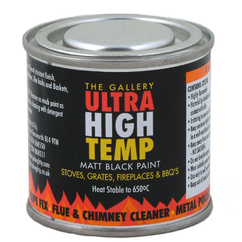 Matt Black Stove Paint Tin