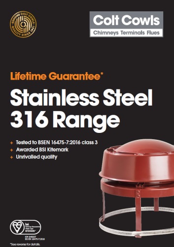 NEW 316 Stainless Steel range with BSI Kitemark award! 